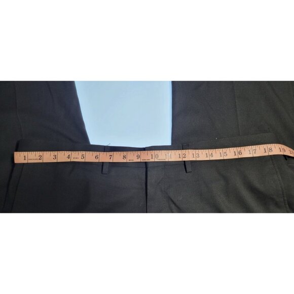 J.M. Haggar Men's Stretch Classic Fit Flat Front Suit Pants,BLACK, 38x30 HY00182 - Picture 8 of 12